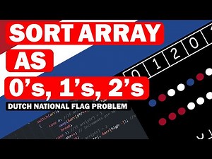 Dutch National Flag Problem: Sorting 0s, 1s, and 2s Like a Pro! | #algorithm #dsa