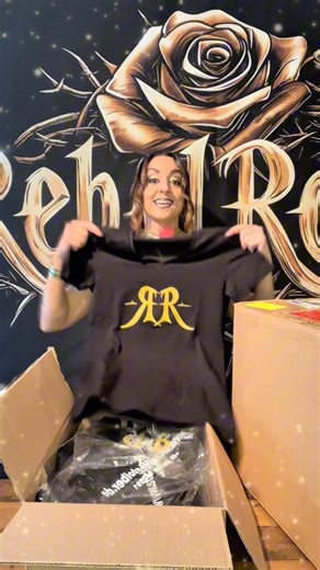 1.3K views · 62 reactions | The wait is finally over!  Today I’m unboxing the brand-new Rebel Rose merch… Every piece was created with so much love and detail, and it feels like holding a part of the journey that’s still ahead. Which item is your favorite? 落 Let us know in the comments! #RebelRose #RebelRoseRocks #MerchUnboxing #FemaleFrontedBand #UnboxingVideo | Rebel Rose | Facebook