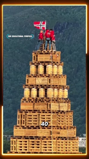 The World’s Tallest Bonfire Will Blow Your Mind! 😳🔥. #documentary #usashortsfyp