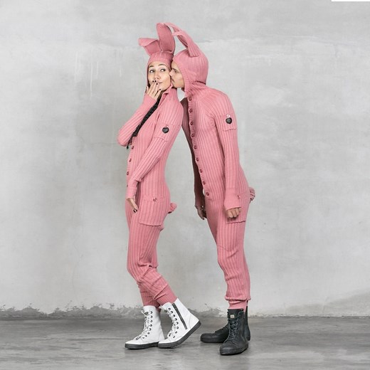 Handmade Pink Cotton Knit Bunny Suit: Adult Halloween Costume - Etsy