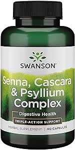Swanson Senna Psyllium Cascara Complex GI Tract Regularity Support 90 Capsules