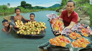 4K views · 99 reactions | Mountain women eat Burmese grape and cook softshell turtle near the river. It's so yummy. | Uncle Bee Recipe | Facebook