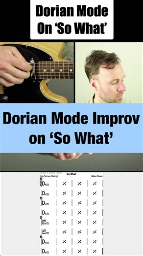 What is dorian mode and how and why do you use it? Here’ s and explaination of dorian mode and an example of playing it over “So What” by Miles Davis.