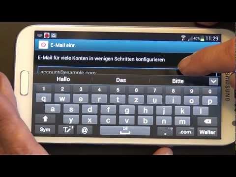EMail-Konto einrichten auf einen Android-Smartphone