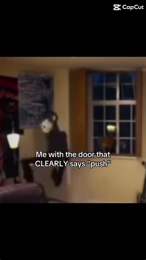 when the door clearly says push #funny #relatable #meme #pov