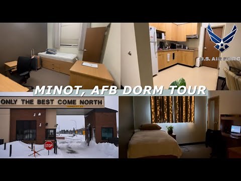Moving to my first base| Minot AFB Dorm Tour Vlog