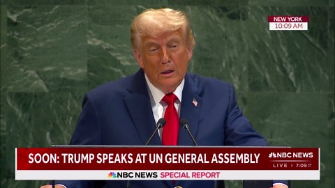 Trump's teleprompter malfunctions during United Nations speech