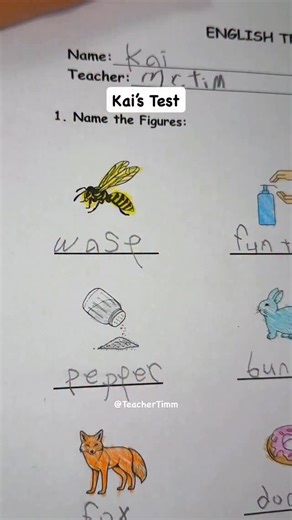 Teacher Tim on Instagram: "Grading my student Kai’s test! #asmr #school #test #quiz #teacher #professor"