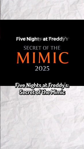 A NEW official FNAF game just got revealed! #fnaf