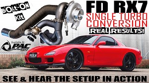 If you're looking for a way to unleash the beast under the hood of your FD RX7, then our complete bolt-on FD RX7 Single Turbo Package is the best way to go about it to achieve reliable, real-world results! This amazing package provides your with all the gear you need to swap out the factory twin turbo setup, offering a true no-hassles conversion & making it great for the home DIY'er or busy workshop that wants to offer a proven upgrade to their customers! Check out the package here > https://www