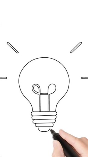 How to draw a bulb💡
