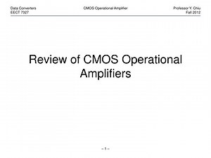 Review of CMOS Operational Amplifiers - SlideServe
