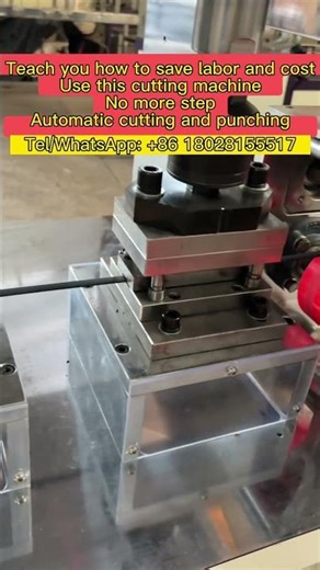 Automatic cutting and punching machine #extruder #extrudermachine