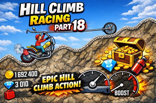 The Gamer 2.0 on Instagram: "Hill climb racing chopper - Challenging Chopper Stunts -Epic hill climb treasure hunt action"