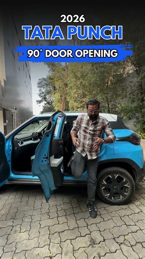 2026 Tata Punch 90-degree opening doors explained ✅🚗 #tatapunch #automobile #91wheels