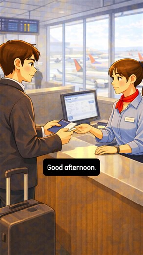 🎫 Buying a Plane Ticket at the Airport – Simple English Conversation Practice for Travelers Learn how to buy a plane ticket in English with this easy airport conversation practice ✈️. This short video shows you the real phrases and questions you’ll hear at the ticket counter so you can travel with confidence. In this video, you’ll learn: ✅ How to ask for one-way or round-trip tickets ✅ Useful questions about flight times and ticket prices ✅ Common airport words: passport, boarding pass, credit 