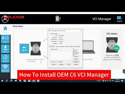 How To Install Mercedes Benz Diagnostic Software OEM Mb Star C6 VCI Manager V1.0.0.9?