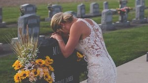 Grieving bride's emotional photo tribute to killed fiance