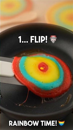 Rainbow Pancake Flip in 15 Seconds! 🥞🌈 WOW Inside! 🚀