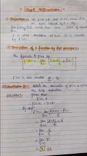 Differentiation by first principle
