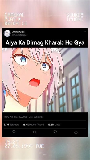 Alya Ka Dimag Kharab Ho Gya😂 (Alya sometimes hide her feelings in Russian) #anime #animeedit #alya