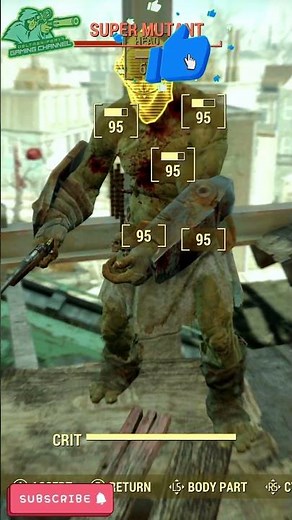 Double Barrel Shotgun vs Super Mutant in Fallout 4