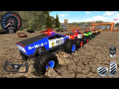 Juegos De Carros - Police Monster Trucks Impossible Driver #2 - Car Extreme Racing Android Gameplay