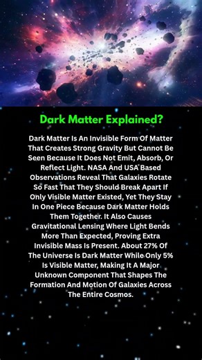 Dark Matter Controls Gravity? NASA & USA Space Discovery