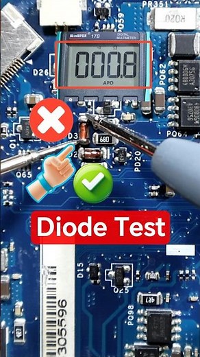 SMD Diode Testing For Beginners #shorts #motherboardrepair #repair #electronicsrepair #tech