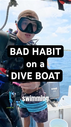 This bad habit on dive boats is harder to fix than it seems 🤿🛥️💦 #scubadiving #diveboat #divetips