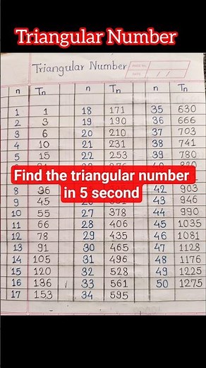 How to Find Triangular Numbers Fast | Maths Shortcut Trick