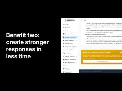 How RFP360.AI Automates RFP Management & Boosts Response Speed by 70%