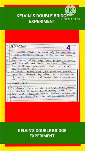 KELVIN DOUBLE BRIDGE EXPERIMENT || SPECIFIC RESISTANCE USING KELVIN DOUBLE BRIDGE EXPERIMENT ||