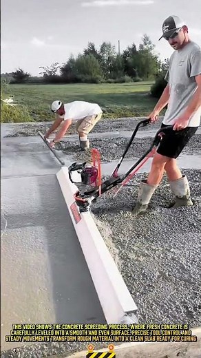Screeding & Leveling Wet Concrete for a Smooth Finish