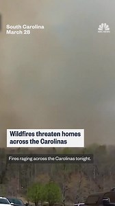Structures in North and South Carolina have been destroyed in wildfires, which are burning amid abnormally dry or drought conditions in both states. | NBC News