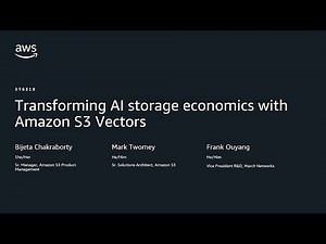 AWS re:Invent 2025 - Transforming AI storage economics with Amazon S3 Vectors (STG318)