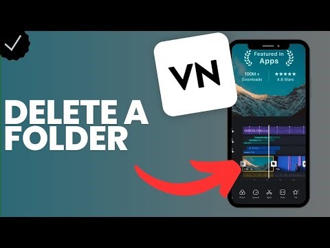 How to delete a folder in VN video editor?
