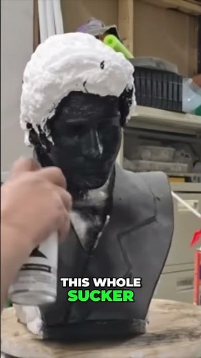 Part 14 DIY Graveyard Bust DIY Bust Transformation Wig Head to Spray Paint Masterpiece! #sculpture