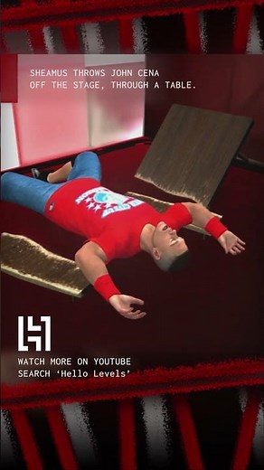 WWE '12 - SHEAMUS THROWS JOHN CENA OFF THE STAGE, THROUGH A TABLE #HelloLevels #WWEgames #WWE12