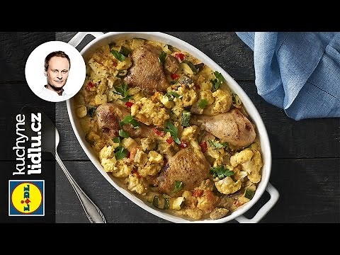 Pečené kuřecí čtvrtky s kari zeleninou - Marcel Ihnačák - RECEPTY KUCHYNE LIDLU