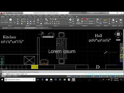 How To Create Block And Insert Block AutoCAD Tutorial - Tamil