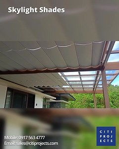 Just finished installing these SKYLIGHT SHADES at our client's patio 💯 These are great for outdoor areas that need to be covered from the sun or for added privacy as needed. Citi Projects will help you transform your space into an elegant and cozy retreat. For a free quotation, message us! You may also reach us via: 📨 sales@citiprojects.com 📱 0917-563-4777 (SMS, Viber, Telegram) 📱 0977-832-4777 📱 0976-087-6210 #citiprojects #interiorsolutions #windowtreatment #curtains #skylightshades #blin