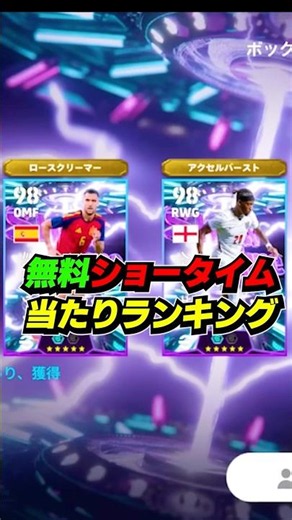 無料ショータイムガチャ当たり選手ランキング #eFootball #イーフト #イーフットボール #ウイイレ