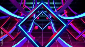 geometric retro neon VJ Loop