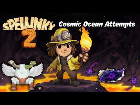 [PB = 7-19] Spelunky 2 novice reached Cosmic Ocean! Now time for PBs and 7-99 | Day 9
