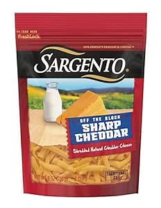 Sargento Natural Sharp Cheddar Shredded Cheese, Traditional Cut, 8 oz