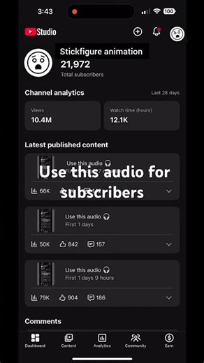 use this sound to get 10k subscribers and 100k views. Stickfigure animation video