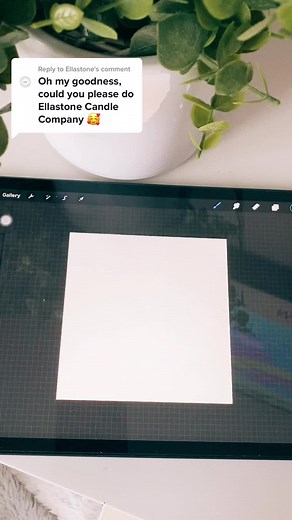 Replying to @Ellastone #fyp #smallbusiness #candle #logodesign #procreate