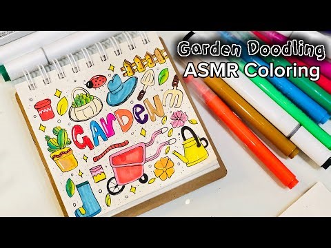 Garden Doodling | ASMR Coloring #coloursofrapture #coloring #adultcoloringart