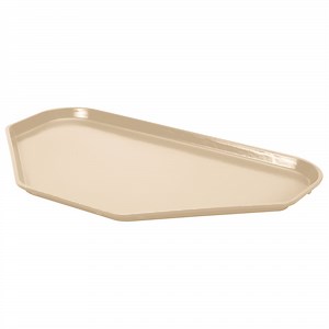 MFG Tray 349001-1559 14" x 18" Beige Trapezoid Fiberglass Cafeteria Tray - 12/Pack